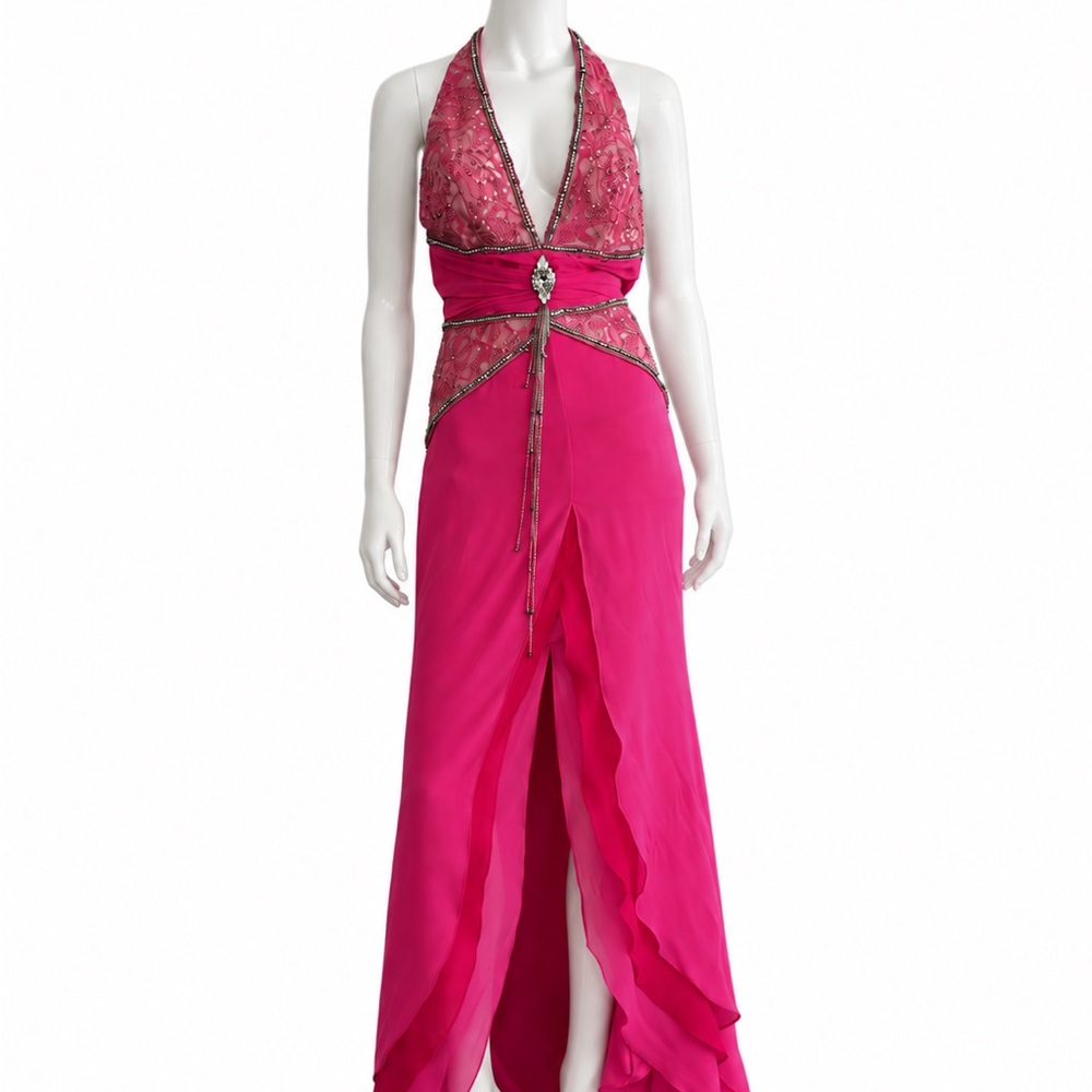 Vintage Prima Donna Collection Pink Beaded Gown – Size 4